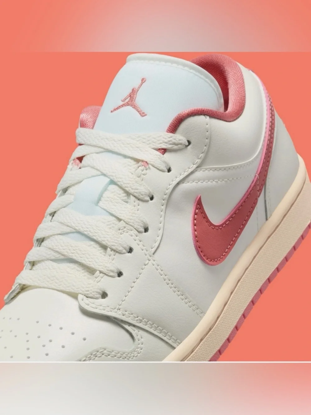 Nike Air Jordan 1 Low Sail Guava Ice Pink Salt - Picture 10 of 10